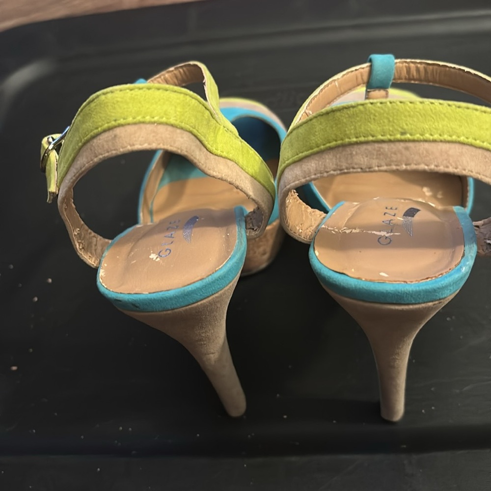 Glaze Women's Blue and Yellow Sandal - Picture 5 of 8